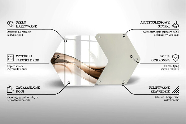 Kitchen worktop protector Abstraction brown lines