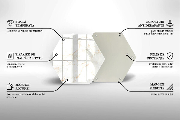 Chopping board glass Decorative stone marble