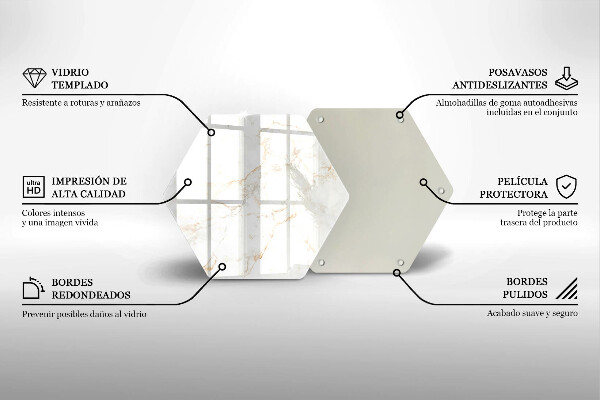 Chopping board glass Decorative stone marble