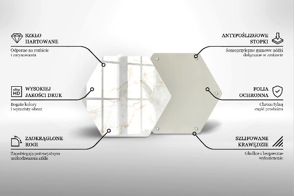 Chopping board glass Decorative stone marble