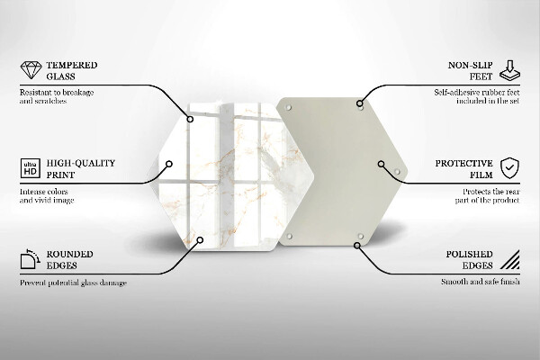 Chopping board glass Decorative stone marble