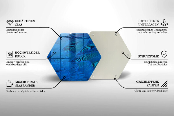 Chopping board glass Bird feathers