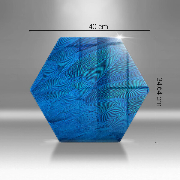 Chopping board glass Bird feathers