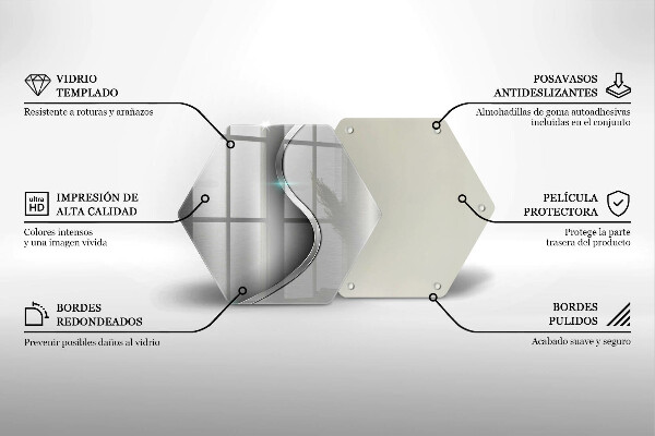 Chopping board glass Silver metal abstraction