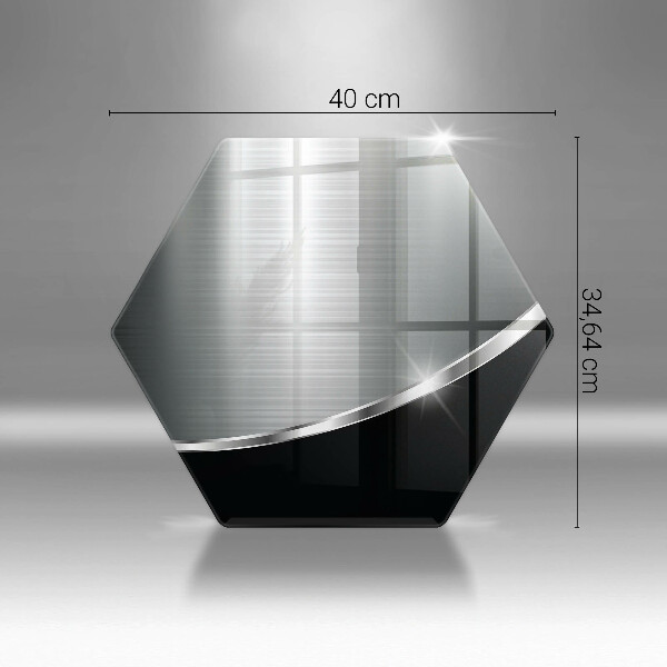 Chopping board glass Abstraction with metal