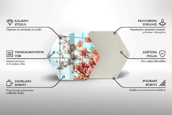 Chopping board Pink Flowers Tree