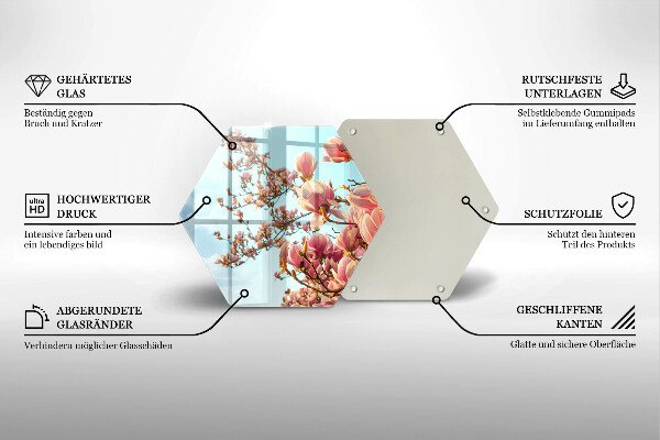 Chopping board Pink Flowers Tree