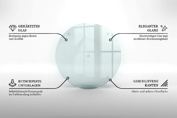 Transparent glass worktop saver 16 inches