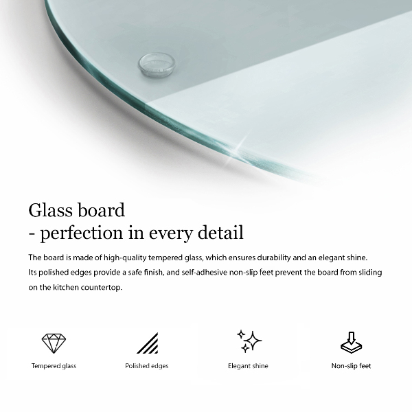 Transparent glass worktop saver 16 inches