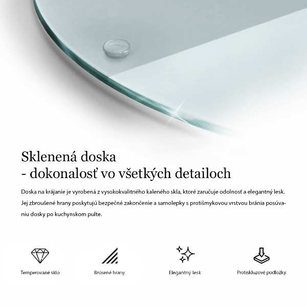 Transparent glass worktop saver 16 inches