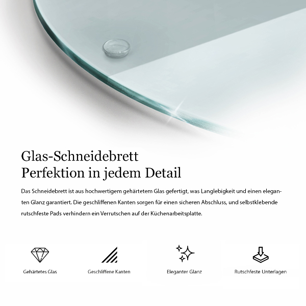 Transparent glass worktop saver 16 inches