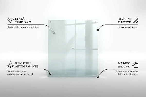 Transparent glass chopping board 24x20 in