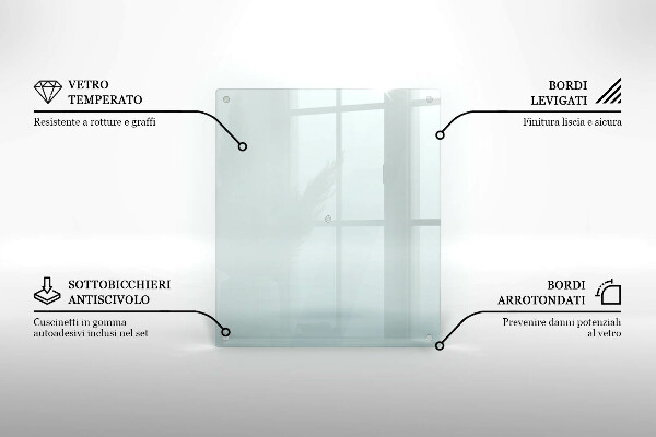 Transparent glass chopping board 24x20 in