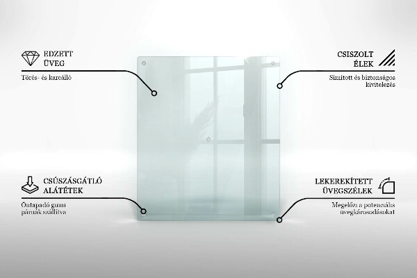 Transparent glass chopping board 24x20 in