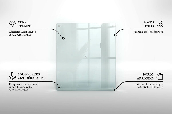 Transparent glass chopping board 24x20 in