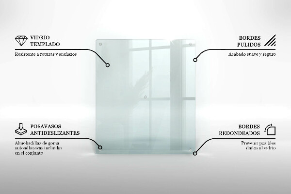Transparent glass chopping board 24x20 in