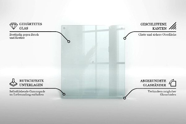 Transparent glass chopping board 24x20 in