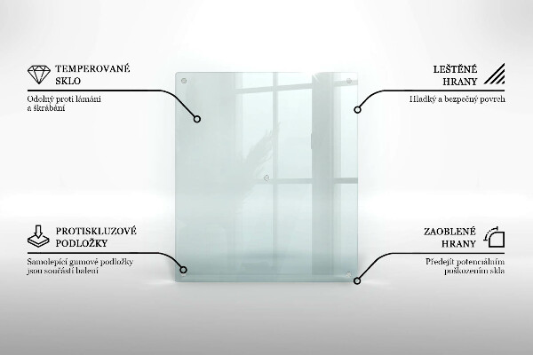 Transparent glass chopping board 24x20 in