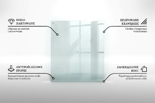 Transparent chopping board glass 24x20 in