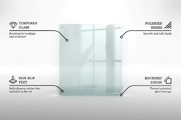 Transparent glass chopping board 24x20 in