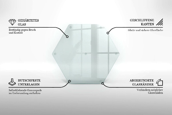 Transparent chopping board 16 in