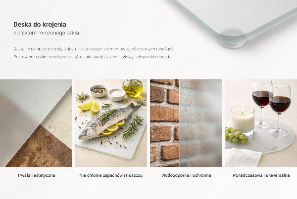 Glass kitchen cutting board set of 2, 11.8 × 20.5 inches