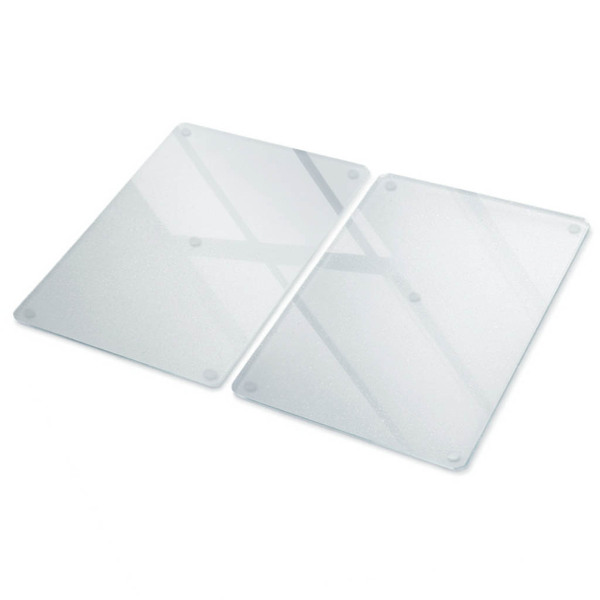 Glass chopping boards, set of 2, 15.7 and 20.5 inches