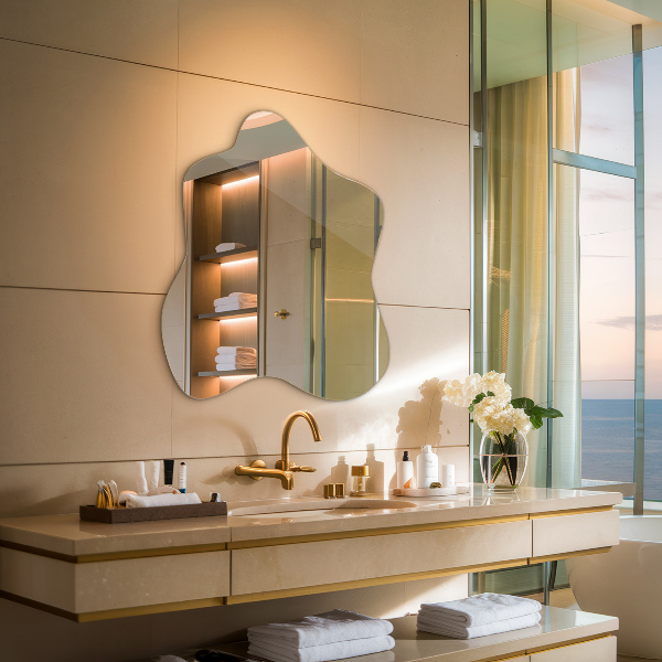 Splash irregular shaped mirror 68x67 cm