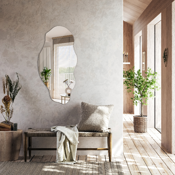 Irregular shaped mirror stain 18x36 in