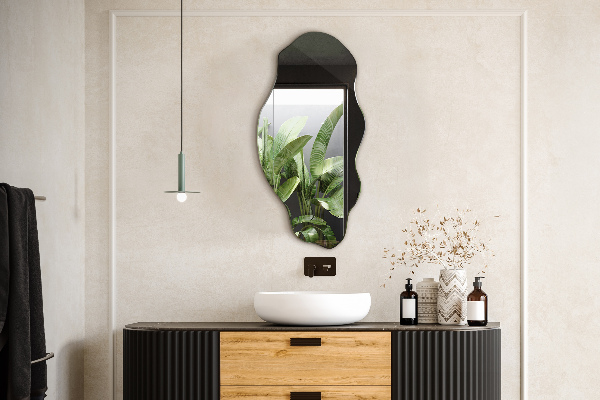 Irregular shape mirror stain 20x40 in