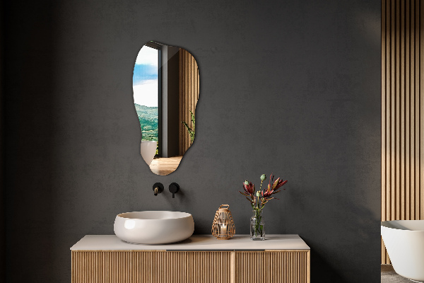 Irregular shape mirror original hanging 20x40 in