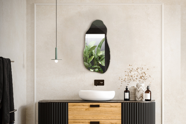 Irregular shape mirror original hanging 20x40 in