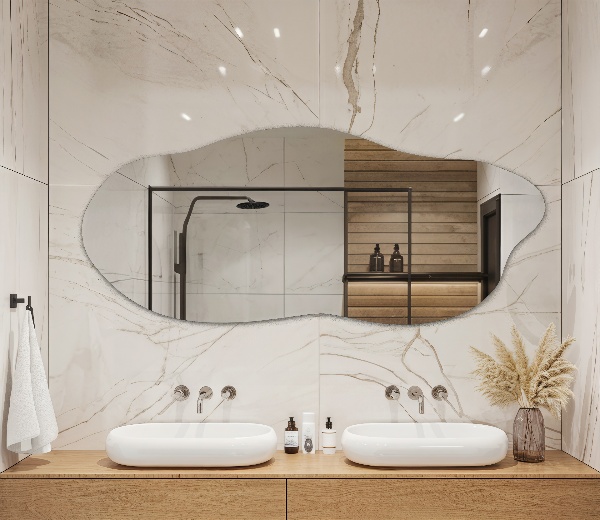 Unusual shaped mirror without frame 16x36 in