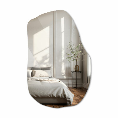 Organic shaped mirror frameless 31x20 in