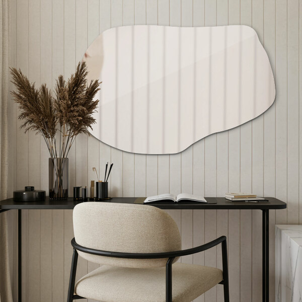 Unusual shaped mirror stylish 35x23 in