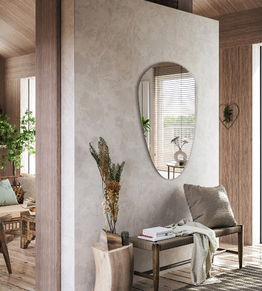 Tear drop frameless mirror 20x40 in