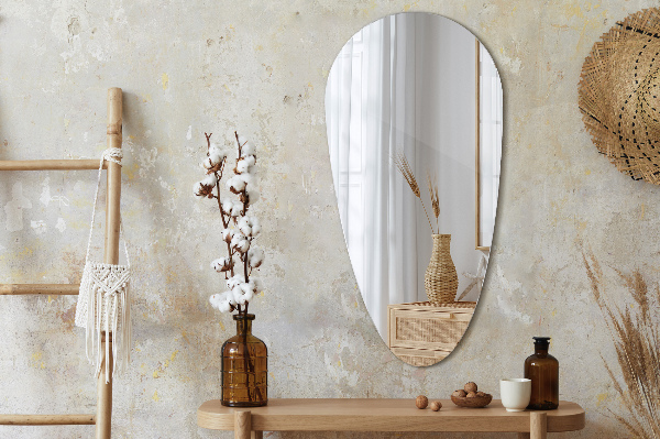 Tear drop frameless mirror 20x40 in