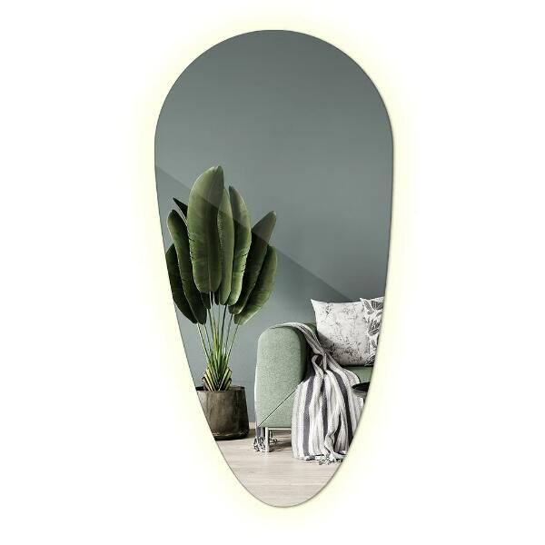 Tear shaped lighted mirror 35x70 cm