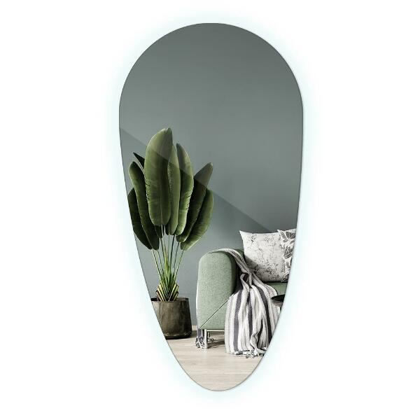 Tear shaped lighted mirror 35x70 cm