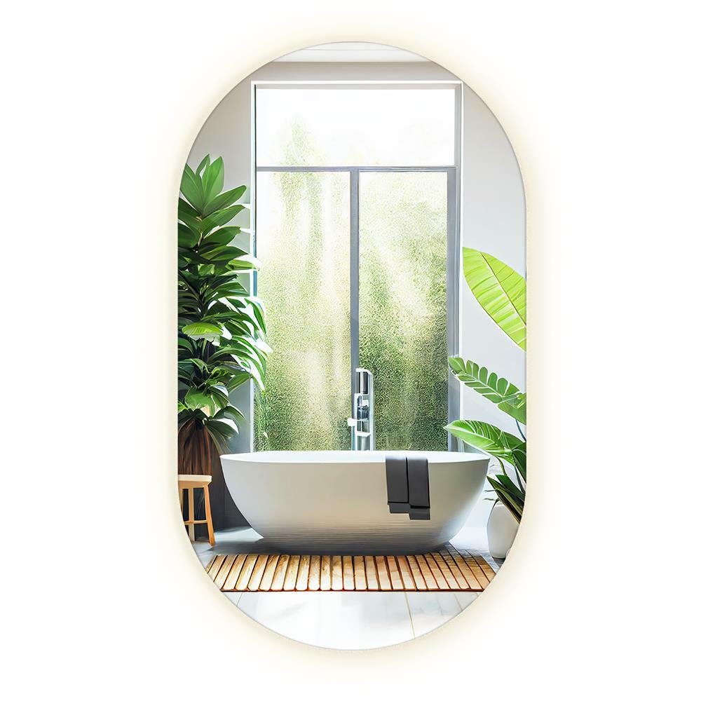 Led bathroom mirror oval 52x90 cm