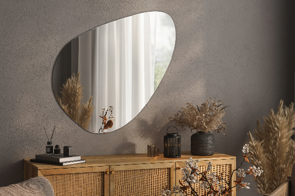 Irregular mirror organic frameless for the bathroom 48x48 cm