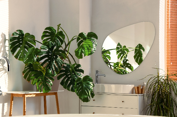 Organic shaped mirror modern design 77x77 cm