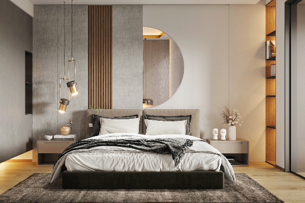 Modern half mirror without frame 20x40 in