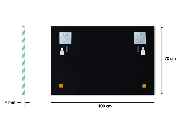 Rectangular modern mirror without frame 39x28 in