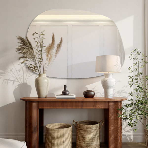 Mirror splash irregular shape 31x22 in (79x57 cm)