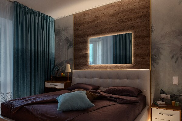 Rectangle illuminated mirror 39x28 in