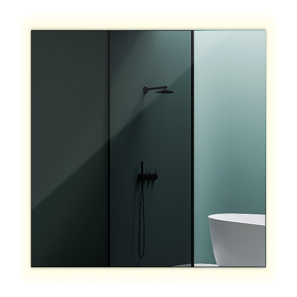 Rectangular bathroom mirror with lights 20x20 in