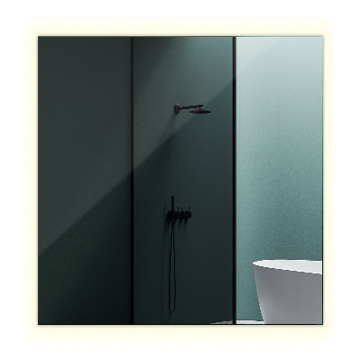 Rectangular bathroom mirror with lights 20x20 in