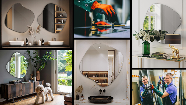 Mirror splash original 19x19 in