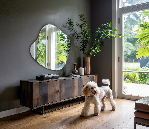 Mirror splash original 23x23 in